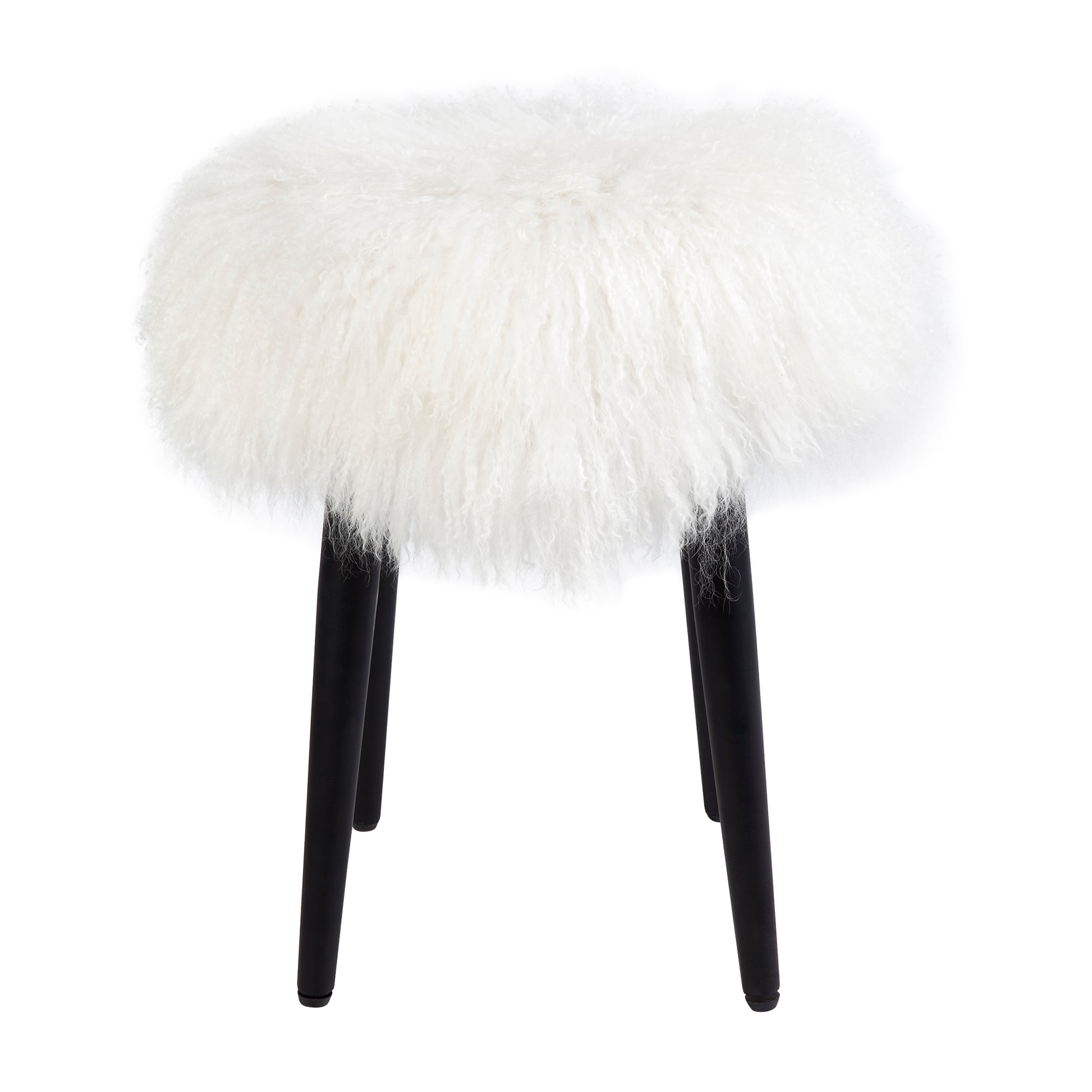 Daisy Mongolian Fur Stool