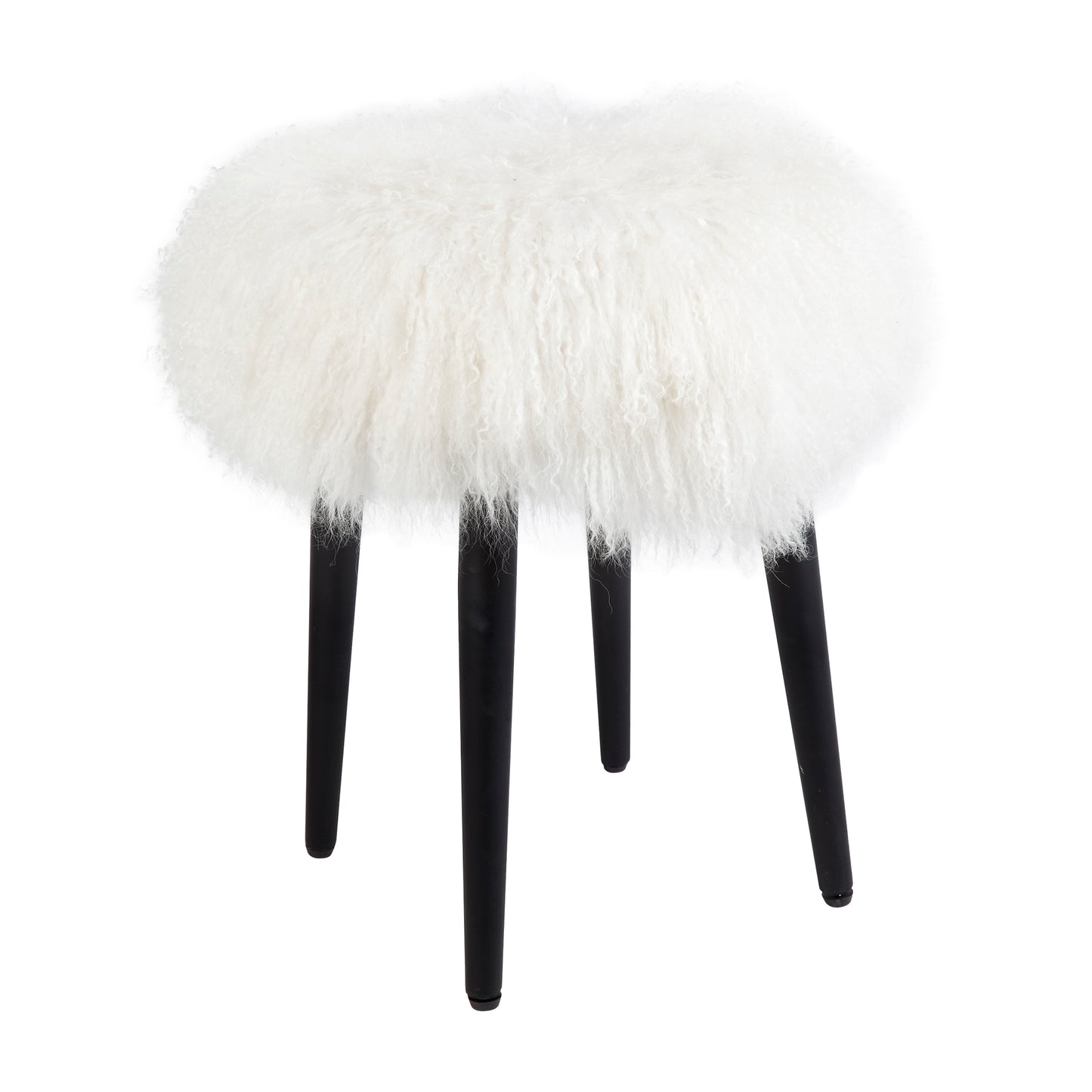 Daisy Mongolian Fur Stool