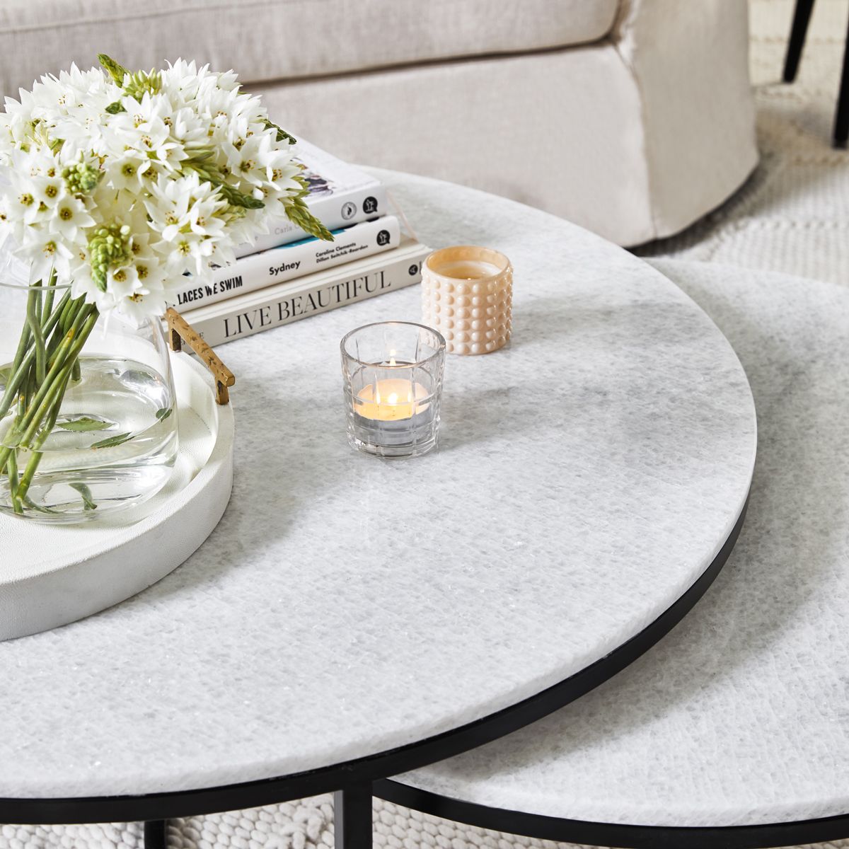 Cora Stone Nesting Coffee Tables