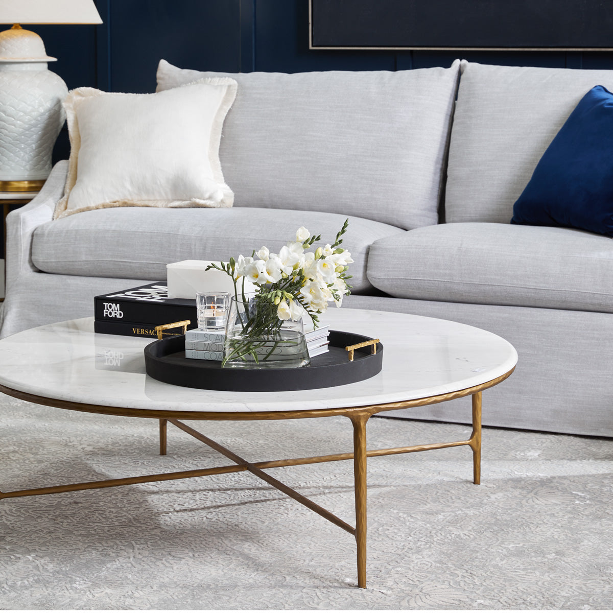 Harrison Round Marble Coffee Table