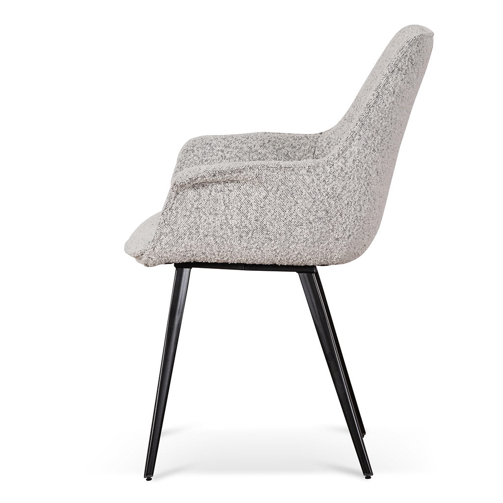 Ballina Dining Chair - Charcoal Boucle (Set of 2)