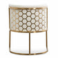 Jazz Armchair - Brushed Gold & Ivory White Boucle