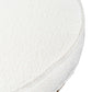 Jazz Ottoman - Brushed Gold Base & Ivory White Boucle