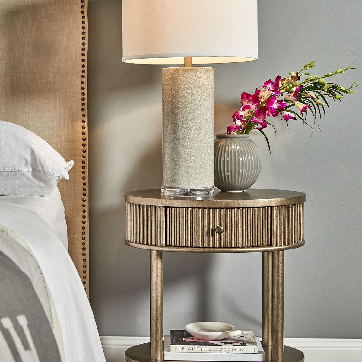 Annabelle Oval Bedside Table