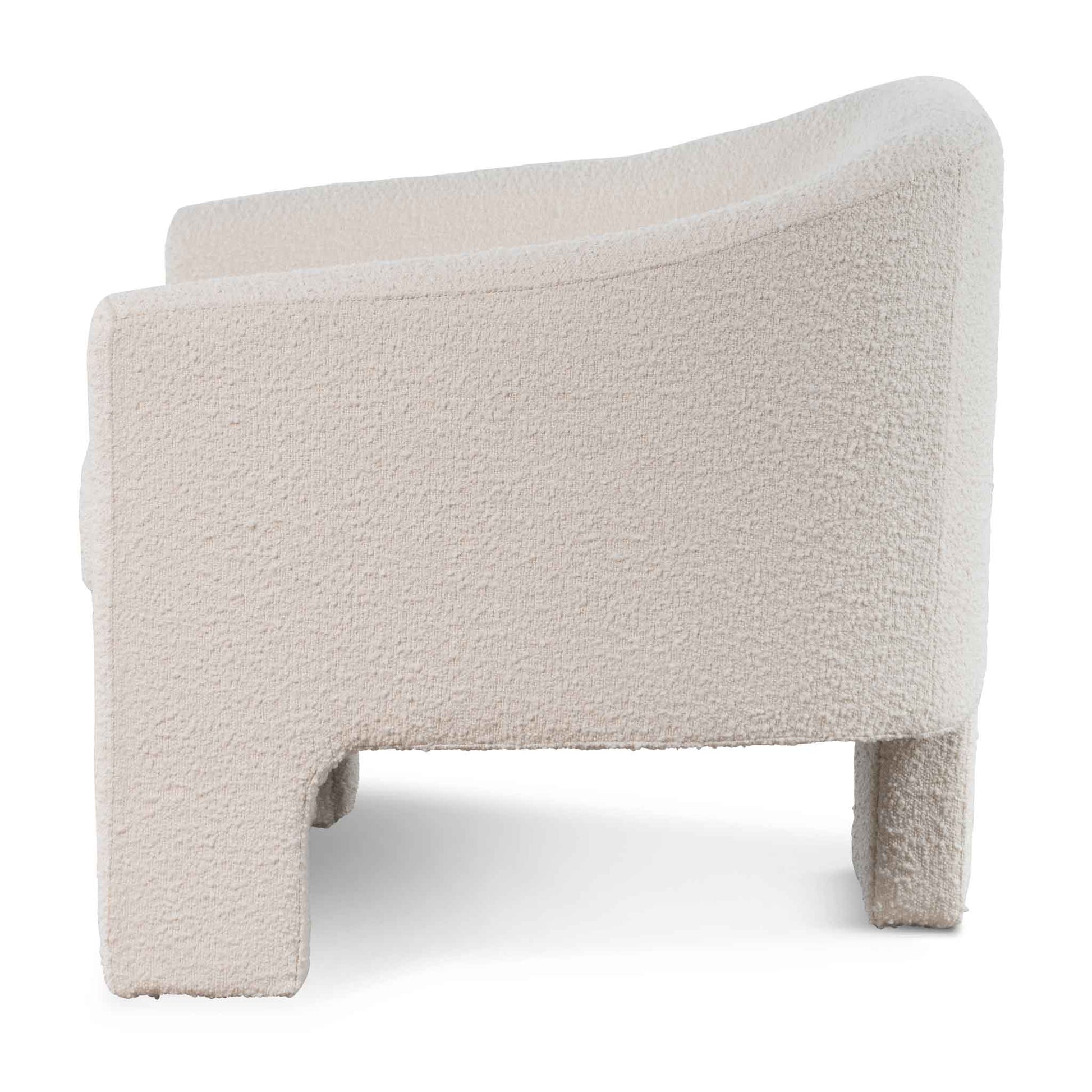 Kempsey Armchair - Ivory White Boucle