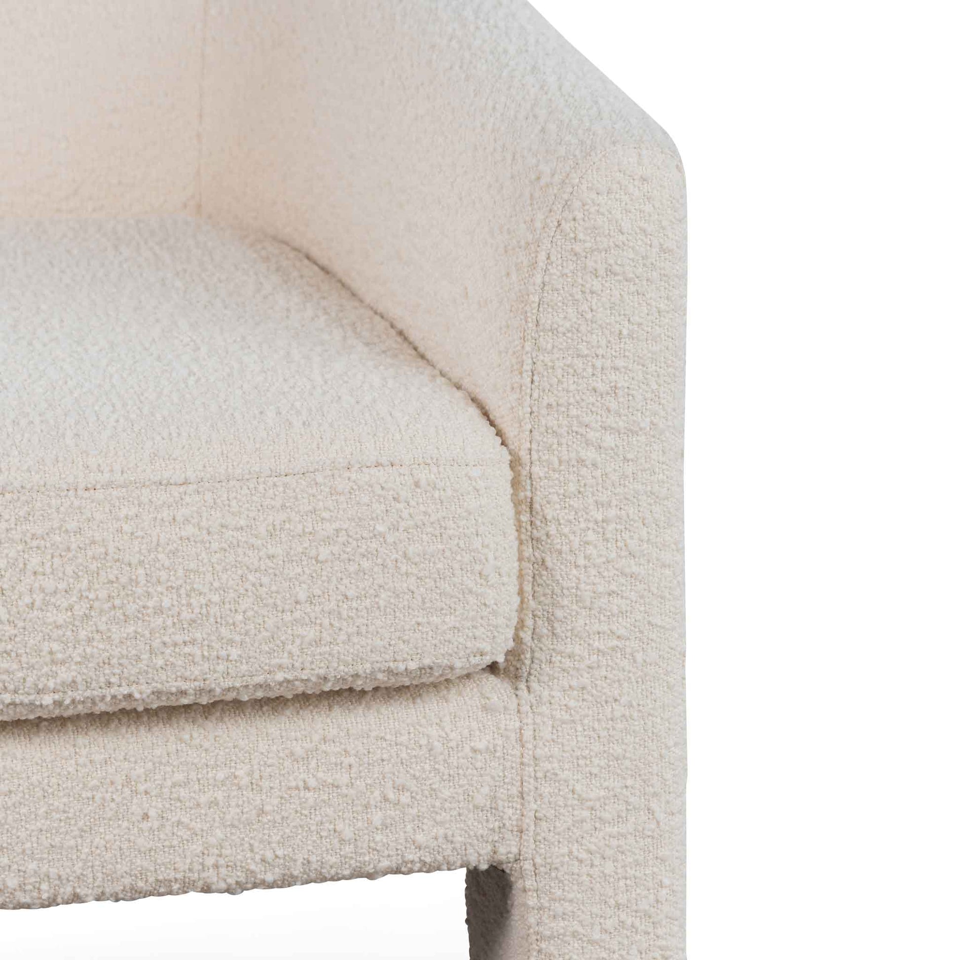 Kempsey Armchair - Ivory White Boucle