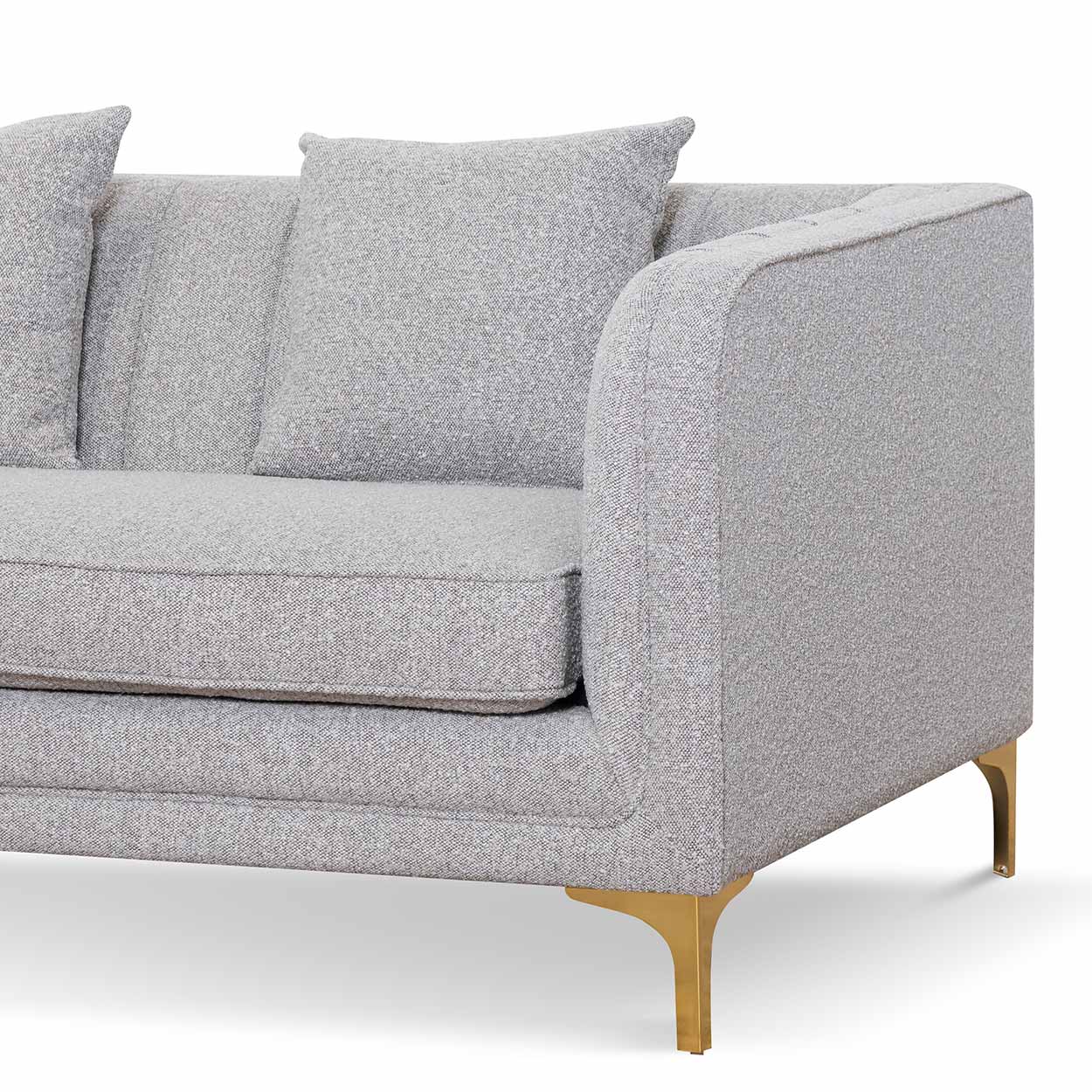 Hobart 3 Seater Sofa - Ash Grey Boucle