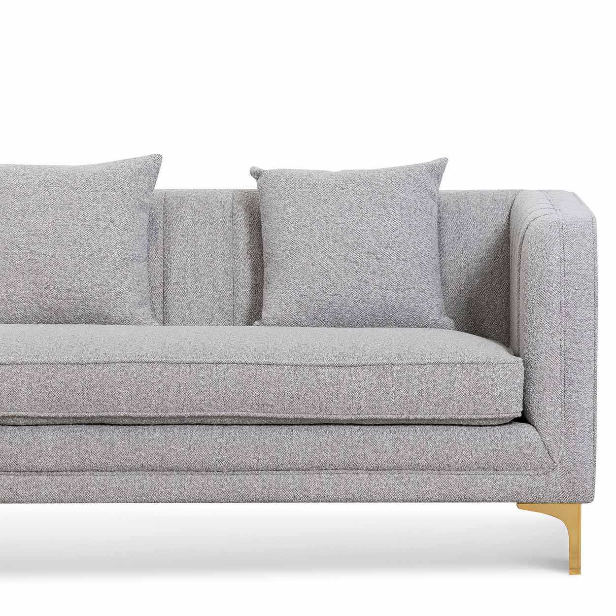 Hobart 3 Seater Sofa - Ash Grey Boucle