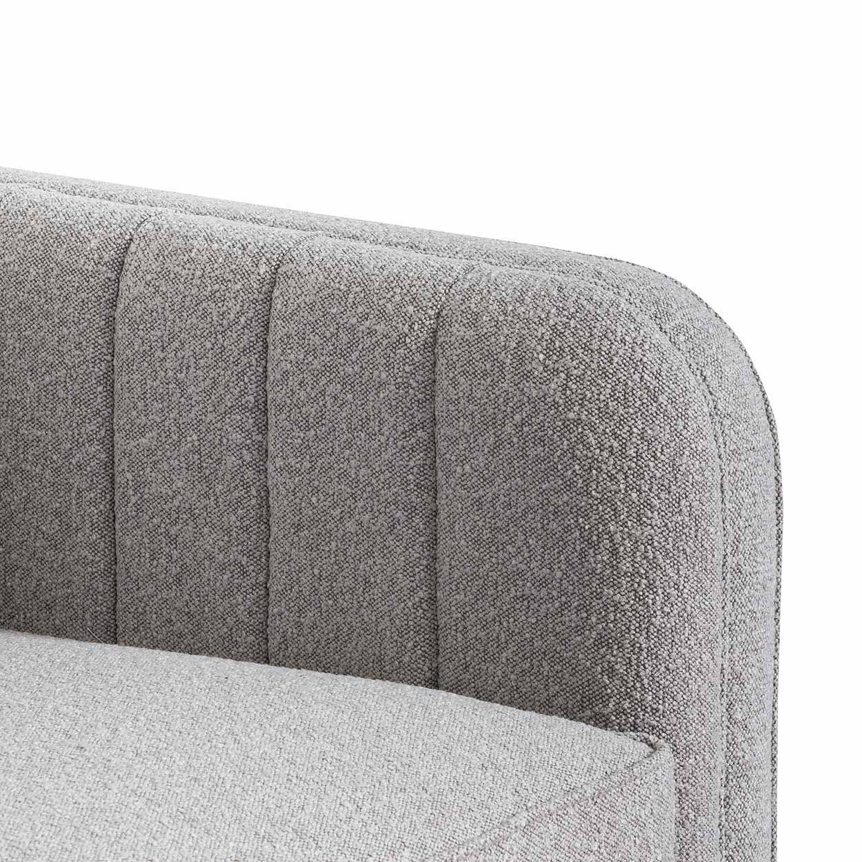 Hobart 3 Seater Sofa - Ash Grey Boucle