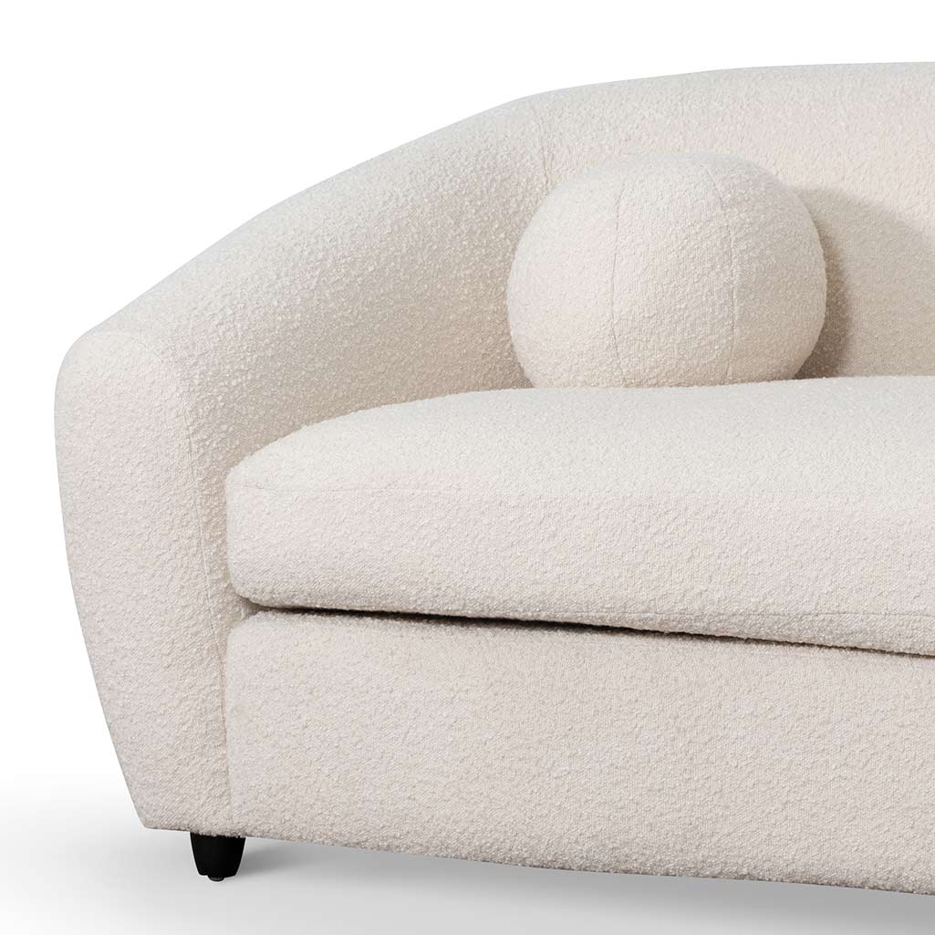 Mildura 3 Seater Sofa - Ivory White Boucle