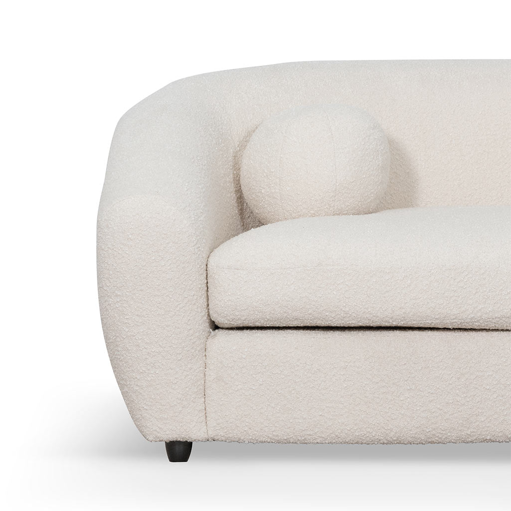 Mildura 3 Seater Sofa - Ivory White Boucle