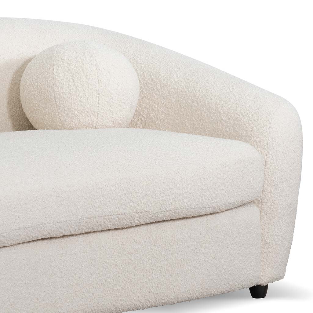 Mildura 3 Seater Sofa - Ivory White Boucle