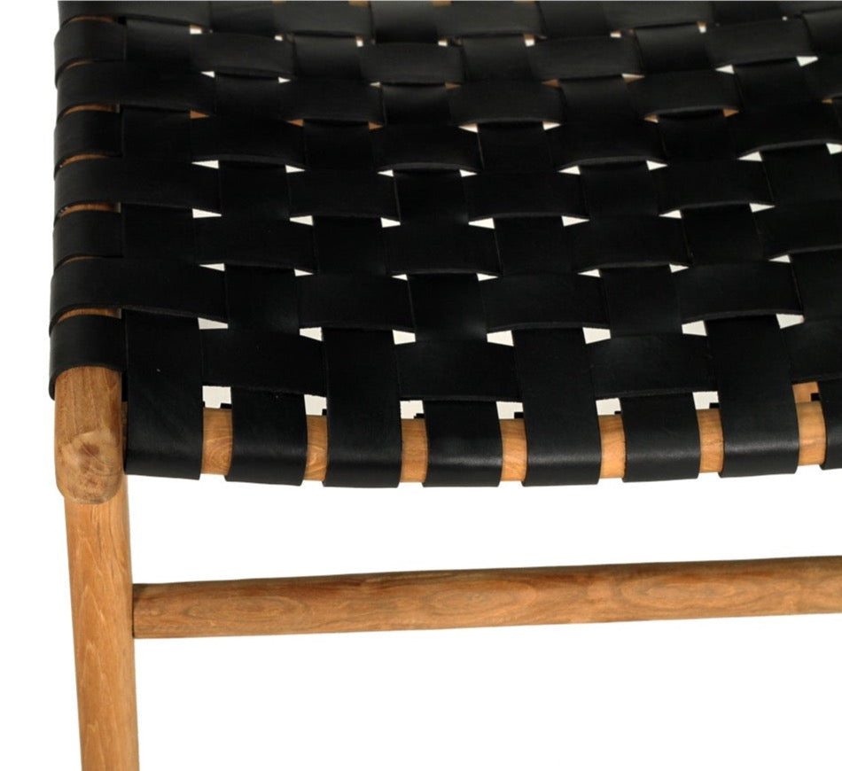 Palmvale Woven Leather Dining Chair