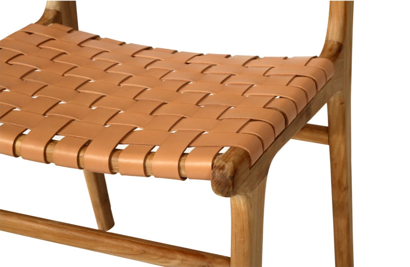 Palmvale Woven Leather Dining Chair