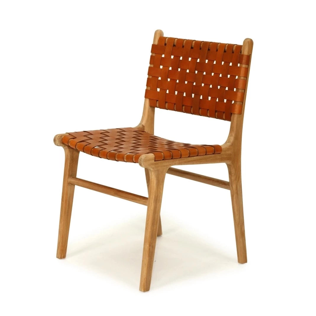 Palmvale Woven Leather Dining Chair