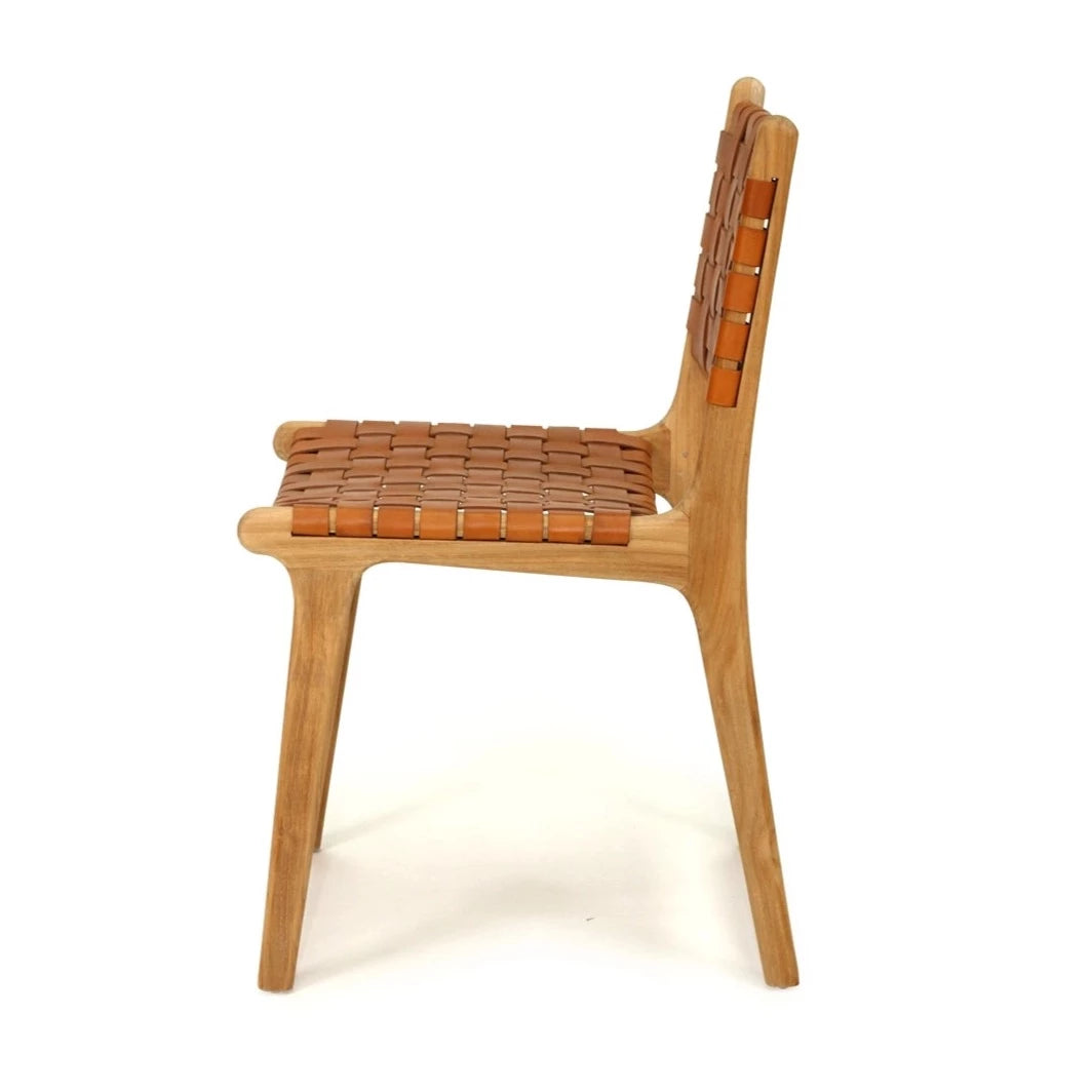 Palmvale Woven Leather Dining Chair