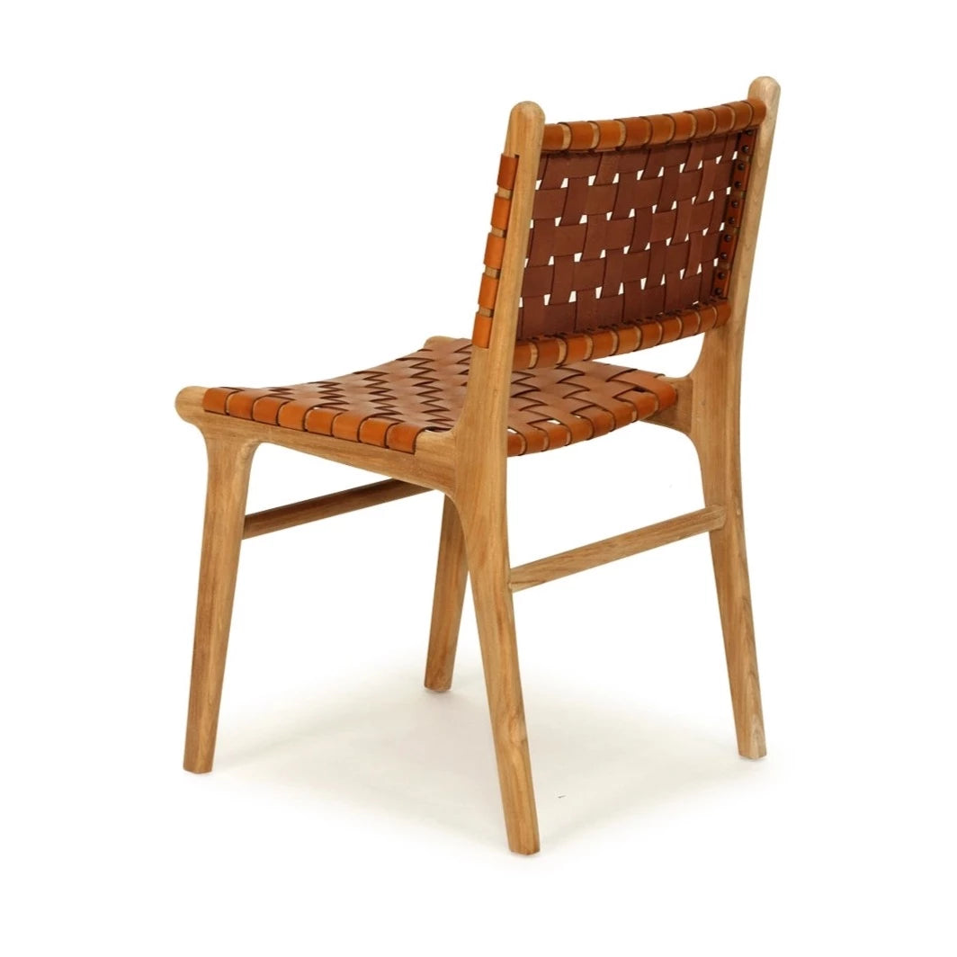 Palmvale Woven Leather Dining Chair