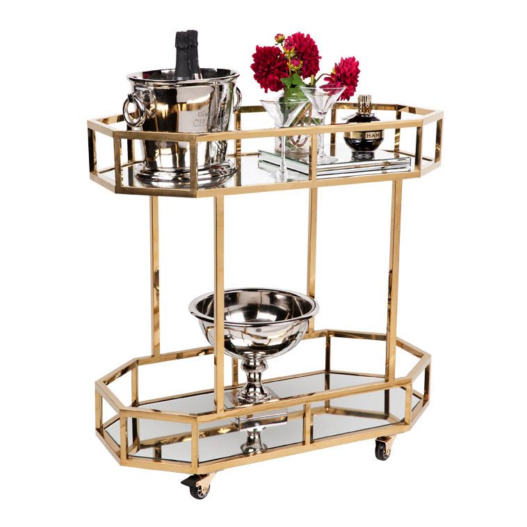 Bennett Mirrored Bar Cart